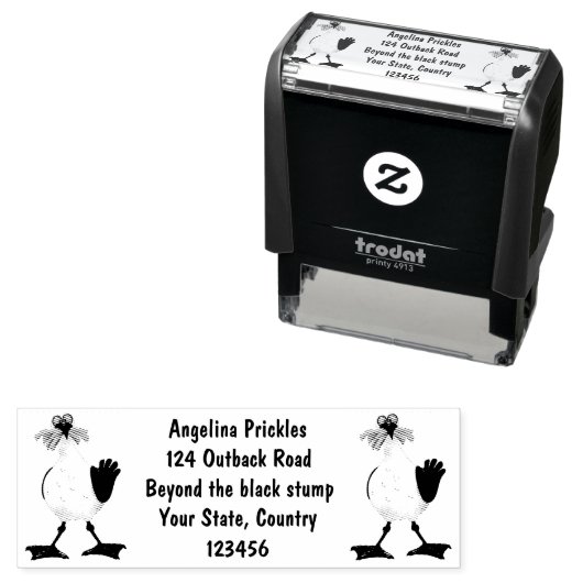 フライおもしろいトのフランスのカモメ セルフインキングスタンプ