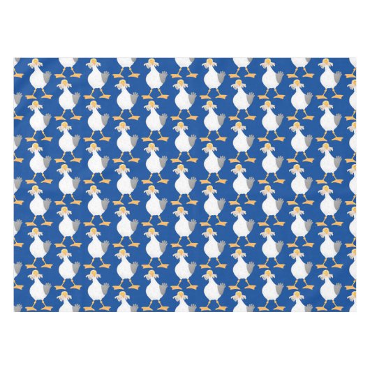 フライおもしろいトのフランスのカモメ テーブルクロス (正面(横))