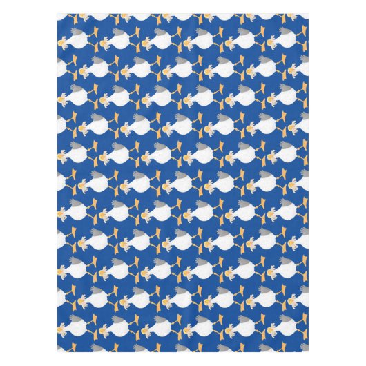 フライおもしろいトのフランスのカモメ テーブルクロス (正面)