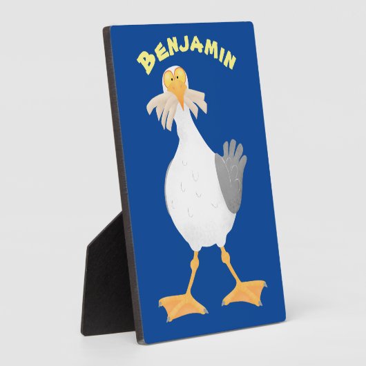 フライおもしろいトのフランスのカモメ フォトプラーク (側面)