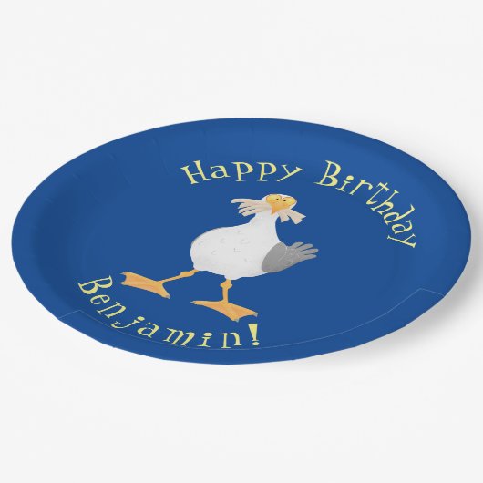 フライおもしろいトのフランスのカモメ ペーパープレート (アングル)