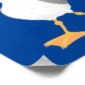 フライおもしろいトのフランスのカモメ ポスター (角)