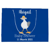 フライおもしろいトのフランスのカモメ ラージペーパーバッグ (裏面)