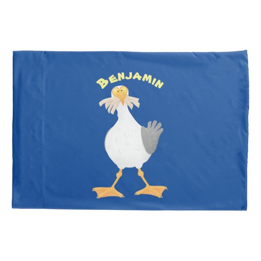 フライおもしろいトのフランスのカモメ 枕カバー (裏面)