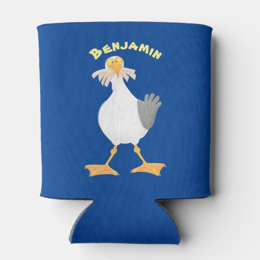 フライおもしろいトのフランスのカモメ 缶クーラー (裏面)