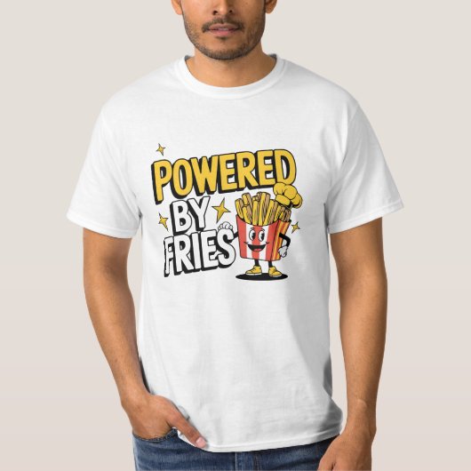 フライおもしろいー好きの可愛いデザイン Tシャツ (正面)
