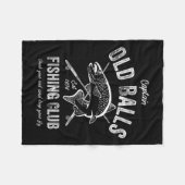 フライおもしろい釣り誕生日男性への50誕生日 フリースブランケット (正面(横))