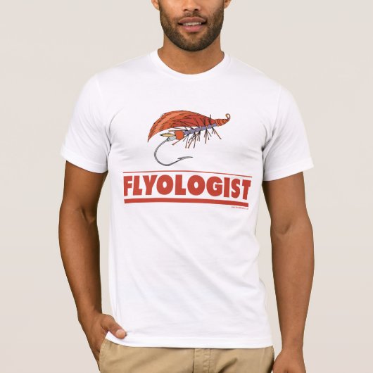 フライおもしろい釣り Tシャツ (正面)