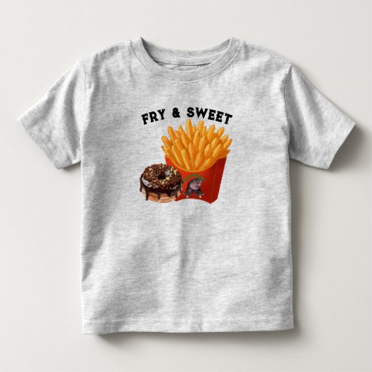 フライとスイートTシャツ トドラーTシャツ (正面)
