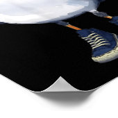 フライとスニーカーおもしろいTシャツ付きカモメ.png ポスター (角)