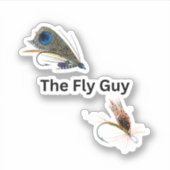 フライの男だ。フライフィッシング、漁師、スポーツマン シール (正面)