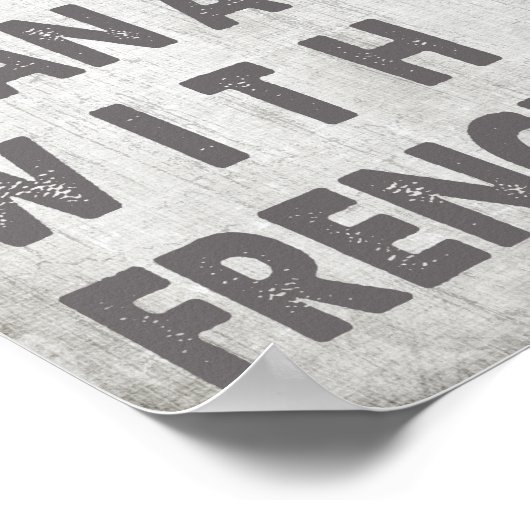 フライを持つ鳥よりも幸せフランスのだ ポスター (角)