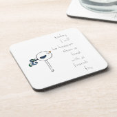 フライを持つ鳥より幸せフランスのだ コースター (左側)