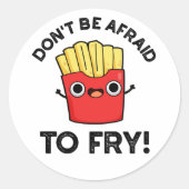 フライを揚げるのを恐れおもしろいなフランスのいさま ラウンドシール (正面)