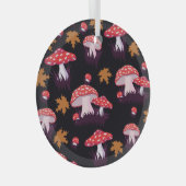 フライアアリン、カエデ葉ルプリント ガラスオーナメント (正面右)