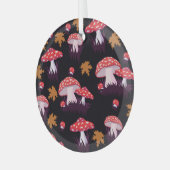 フライアアリン、カエデ葉ルプリント ガラスオーナメント (正面左)