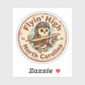 フライインの高い_ノースカロライナ航空をテーマにした射手 シール (シート)