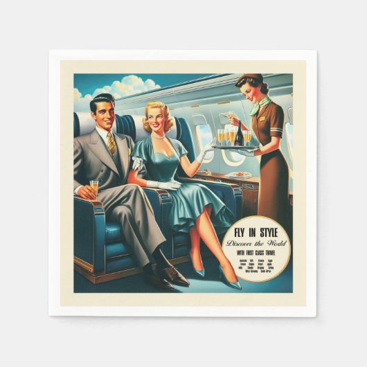 フライインスタイル スタンダードカクテルナプキン (正面)