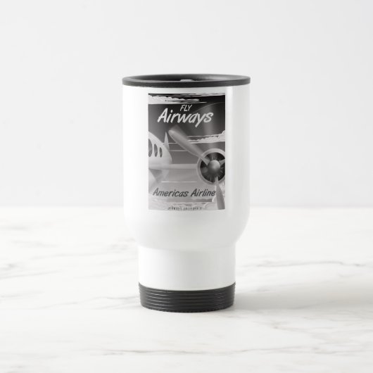 フライエアウェイズヴィンテージ旅行ポスター トラベルマグ (中央)
