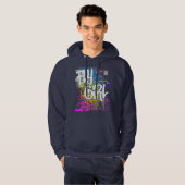 フライガール80年代90年代ラップの旧学校ヒップホップ落書き パーカ (正面フル)