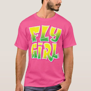 フライガール80S 90Sヒップホップダンサー女性十代ガール Tシャツ