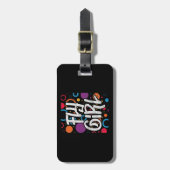 フライガール90年代90年代ヒップホップディスコパーティー ラゲッジタグ (正面縦)