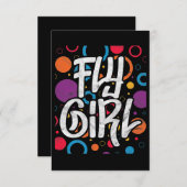 フライガール90年代90年代ヒップホップディスコパーティー 招待状 (正面/裏面)