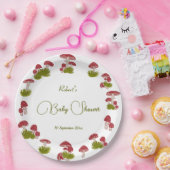 フライキノコのゴブリンのコアガーデングリーンベビーシャワー ペーパープレート (パーティー)