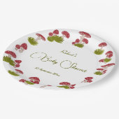 フライキノコのゴブリンのコアガーデングリーンベビーシャワー ペーパープレート (アングル)