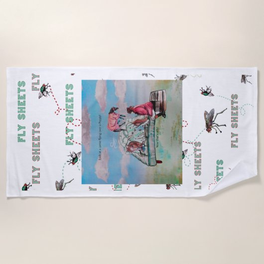 フライクールシーツ物語 ビーチタオル (正面)