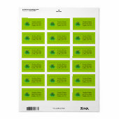 フライグリーン付き空腹ガールフロッグカスタムアドレス研究所 ラベル (フルシート)