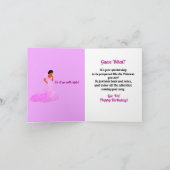 フライシスターアフリカンアメリカン誕生日カード カード (内部)