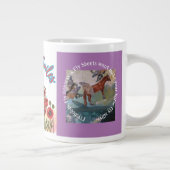 フライシートはあなたの馬を巨大なcを飛間抜けばさない ジャンボコーヒーマグカップ (右)