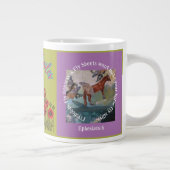 フライシートはあなたの馬を巨大なcを飛間抜けばさない ジャンボコーヒーマグカップ (右)