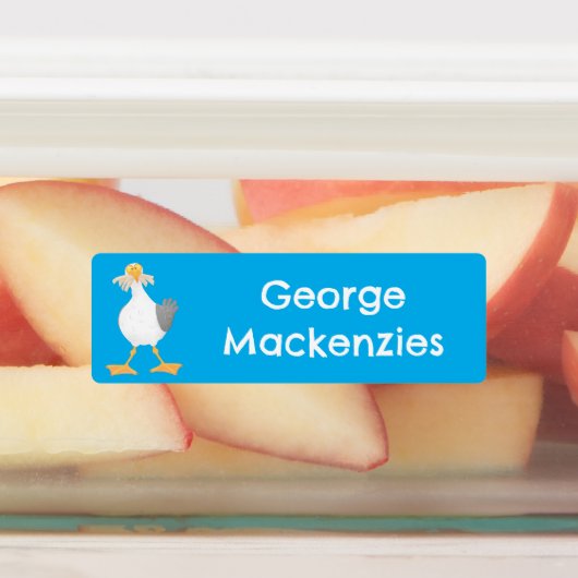 フライスフランスのアニメパーソナライズされたのカモメ ラベル (貼付)