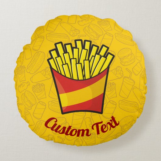 フライスフランスのズラウンドピロー ラウンドクッション (正面)