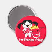 フライスフランスのマグネットが大好き マグネット (正面/裏面)