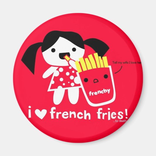 フライスフランスのマグネットが大好き マグネット (正面)