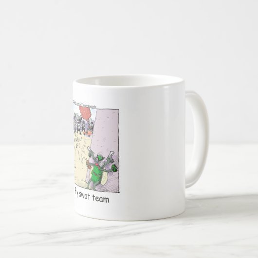 フライスワットチームおもしろい警察のギフトと収集品 コーヒーマグカップ (正面右)