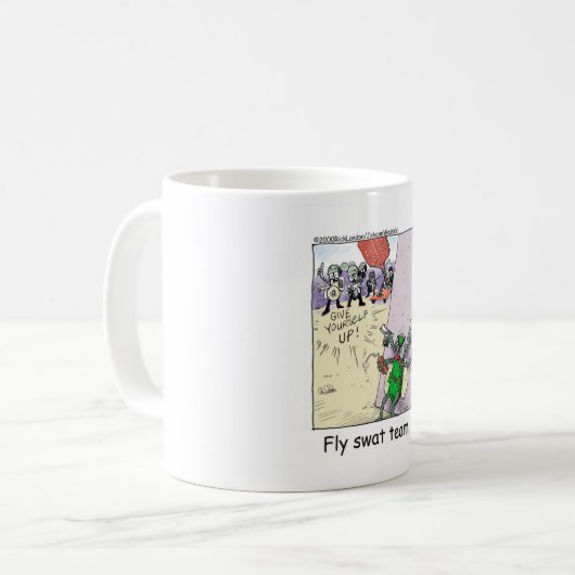 フライスワットチームおもしろい警察のギフトと収集品 コーヒーマグカップ (正面左)