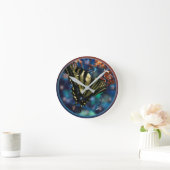 フライタイガーアゲハチョウ ラウンド壁時計 (ホーム)