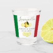 フライタリアングの結婚日付Limoncello ショットグラス (正面)