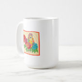 フライダカホロ鶏グラフィック コーヒーマグカップ (正面左)