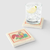 フライダカホロ鶏グラフィック ストーンコースター (横)