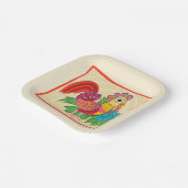 フライダカホロ鶏グラフィック ペーパープレート (傾斜あり)