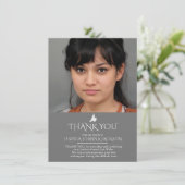 フライティンググレーの白2枚の写真付きサンキューカード サンキューカード (スタンド正面)