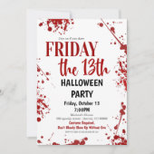 フライデーザ13番目のハローウィンパーティ招待状 招待状 (正面)