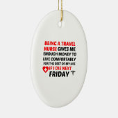 フライデートラベルナース セラミックオーナメント (右)