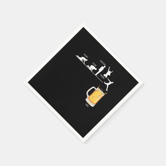フライデービールオーバーパーティーウィークエンドビールマグ飲Gif スタンダードカクテルナプキン (角)