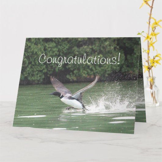 フライトおめでとうございます カード (黄色い花)